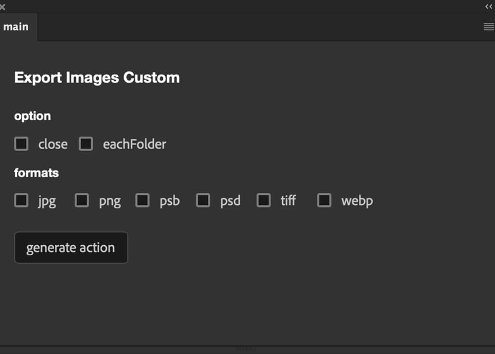 mainpanel UI